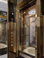 thi công thang máy vách kính