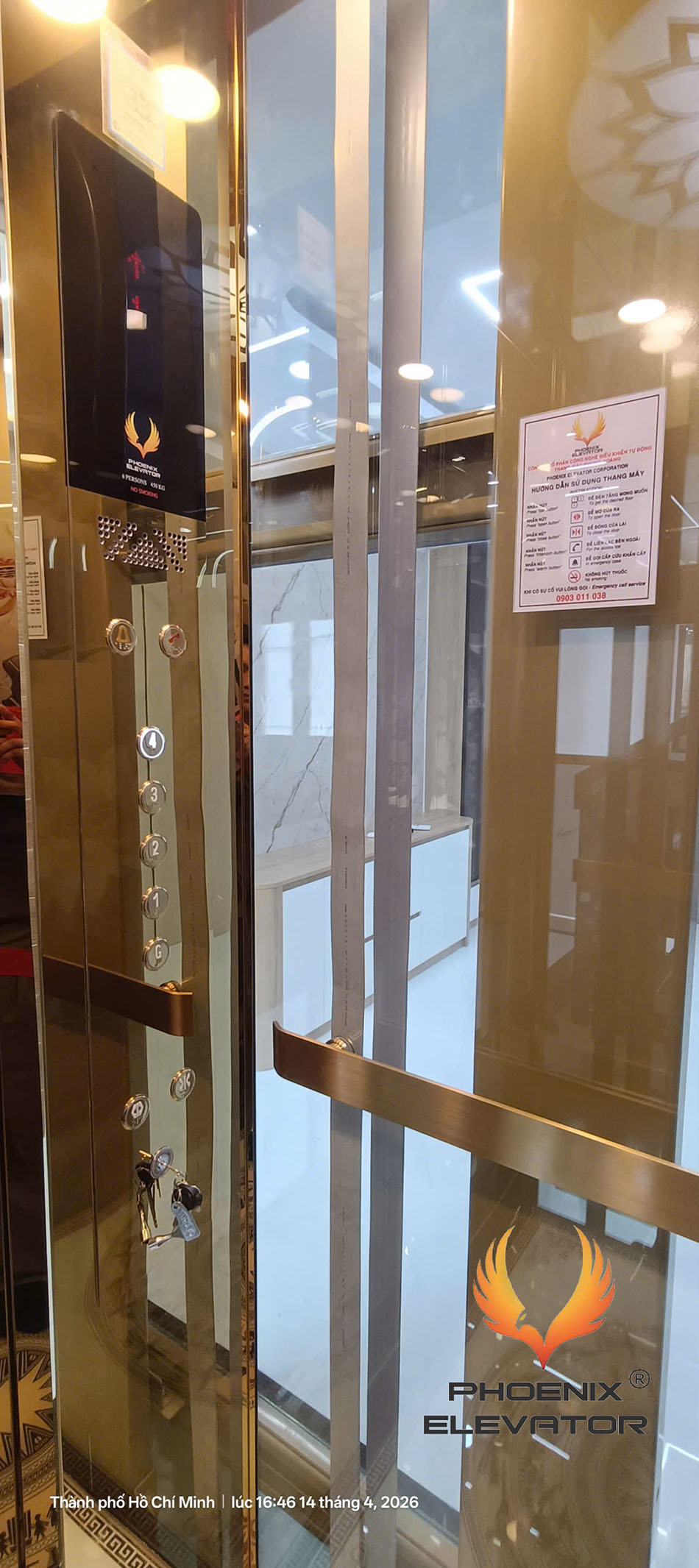 Thang máy quan sát Phụng Hoàng Thang máy quan sát