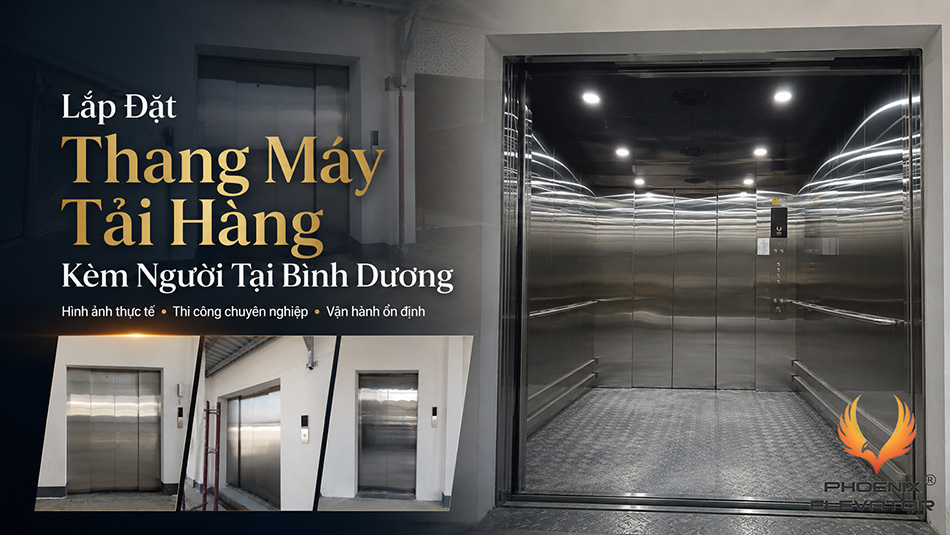 Lắp đặt thang máy tải hàng tại Bình Dương