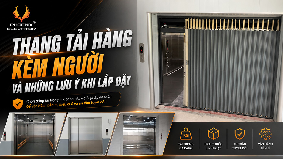 thang tải hàng kèm người