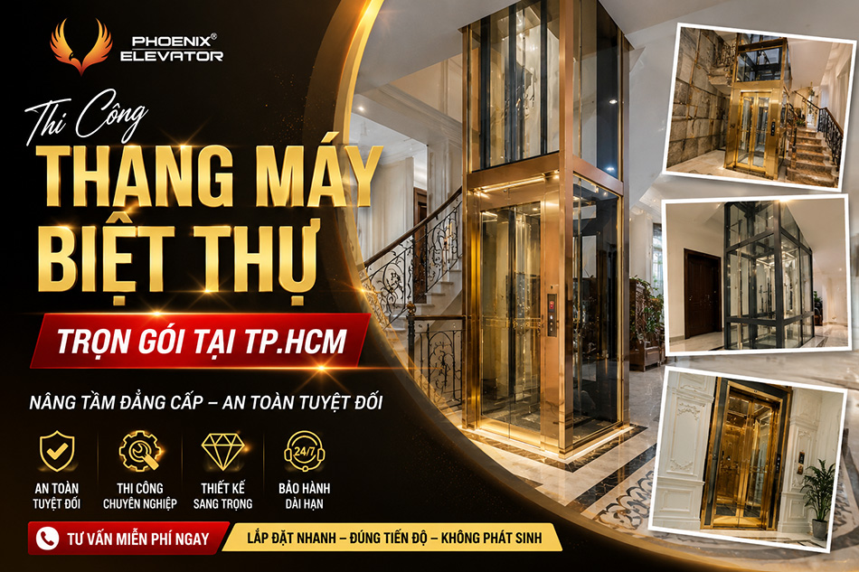 thi công thang máy biệt thự