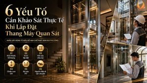 khảo sát thực tế khi lắp đặt thang máy quan sát