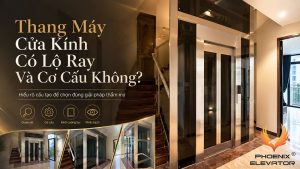 thang máy cửa kính có lộ ray không ?