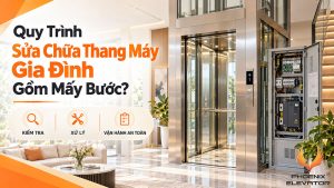 quy trình sửa chữa thang máy gia đình
