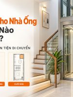 thiết kế thang máy cho nhà ống