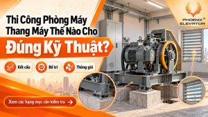 thi công phòng máy thang máy